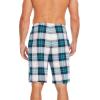 GYS Men’s Bamboo Viscose Shorts, Soft Pajama Shorts with Pockets, Moisture-Wicking Casual Shorts Loungewear Sleep Bottoms(White & Green Plaid)