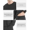 GYS Men’s Pajamas Set Soft Bamboo Viscose Long Sleeve Sleepwear and Long Pants 2 Piece Pjs Set Sleep Sets with Pockets(A-black)