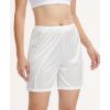 GYS Slip Shorts Culotte for Women Underwear Soft and Smooth Anti Chafing Pettipants(White Mid)