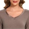 GYS Womens Bamboo Viscose Nightgown Super Soft Lightweight Night Shirts for Sleeping(Camel)