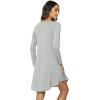 GYS Womens Bamboo Viscose Nightgown Super Soft Lightweight Night Shirts for Sleeping(Crewneck/ Heather Grey)