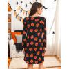GYS Womens Bamboo Viscose Nightgown Super Soft Lightweight Night Shirts for Sleeping(Crewneck/ Pumpkin)