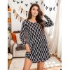 GYS Womens Bamboo Viscose Nightgown Super Soft Lightweight Night Shirts for Sleeping(Crewneck/ Skulls)