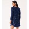 GYS Womens Bamboo Viscose Nightgown Super Soft Lightweight Night Shirts for Sleeping(Crewneck/Navy Elk)