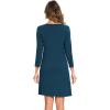 GYS Womens Bamboo Viscose Nightgown Super Soft Lightweight Night Shirts for Sleeping(Lyons Blue)