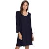 GYS Womens Bamboo Viscose Nightgown Super Soft Lightweight Night Shirts for Sleeping(Navy)