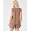GYS Women’s Bamboo Viscose Pajamas Set – Sleeveless Tank Top and Sleep Shorts Summer Pjs Lightweight Cooling Sleepwear(Camel)