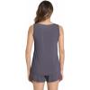 GYS Women’s Bamboo Viscose Pajamas Set – Sleeveless Tank Top and Sleep Shorts Summer Pjs Lightweight Cooling Sleepwear(Dark Grey)