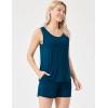GYS Women’s Bamboo Viscose Pajamas Set – Sleeveless Tank Top and Sleep Shorts Summer Pjs Lightweight Cooling Sleepwear(Ink Blue)