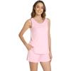 GYS Women’s Bamboo Viscose Pajamas Set – Sleeveless Tank Top and Sleep Shorts Summer Pjs Lightweight Cooling Sleepwear(Pink)