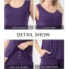 GYS Women’s Bamboo Viscose Pajamas Set – Sleeveless Tank Top and Sleep Shorts Summer Pjs Lightweight Cooling Sleepwear(Purple)