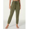 LazyCozy Bamboo Viscose Jogger Pajama Pants for Women Soft Lightweight Knit Sleep Pants with Pockets(Avocado)