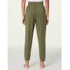 LazyCozy Bamboo Viscose Jogger Pajama Pants for Women Soft Lightweight Knit Sleep Pants with Pockets(Avocado)