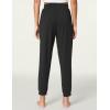 LazyCozy Bamboo Viscose Jogger Pajama Pants for Women Soft Lightweight Knit Sleep Pants with Pockets(Black)