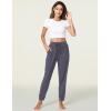 LazyCozy Bamboo Viscose Jogger Pajama Pants for Women Soft Lightweight Knit Sleep Pants with Pockets(Dark Grey)