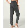 LazyCozy Bamboo Viscose Jogger Pajama Pants for Women Soft Lightweight Knit Sleep Pants with Pockets(Dark Heather Grey)