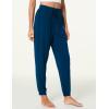 LazyCozy Bamboo Viscose Jogger Pajama Pants for Women Soft Lightweight Knit Sleep Pants with Pockets(Ink Blue)