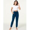 LazyCozy Bamboo Viscose Jogger Pajama Pants for Women Soft Lightweight Knit Sleep Pants with Pockets(Ink Blue)