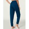 LazyCozy Bamboo Viscose Jogger Pajama Pants for Women Soft Lightweight Knit Sleep Pants with Pockets(Ink Blue)