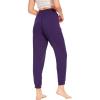 LazyCozy Bamboo Viscose Jogger Pajama Pants for Women Soft Lightweight Knit Sleep Pants with Pockets(Purple)