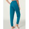 LazyCozy Bamboo Viscose Jogger Pajama Pants for Women Soft Lightweight Knit Sleep Pants with Pockets(Teal Blue)