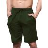 GYS Men’s Bamboo Viscose Shorts, Soft Pajama Shorts with Pockets, Moisture-Wicking Casual Shorts Loungewear Sleep Bottoms(Army Green)