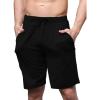 GYS Men’s Bamboo Viscose Shorts, Soft Pajama Shorts with Pockets, Moisture-Wicking Casual Shorts Loungewear Sleep Bottoms(Black)