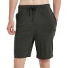 GYS Men’s Bamboo Viscose Shorts, Soft Pajama Shorts with Pockets, Moisture-Wicking Casual Shorts Loungewear Sleep Bottoms(Dark Heather Grey)