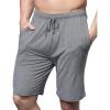 GYS Men’s Bamboo Viscose Shorts, Soft Pajama Shorts with Pockets, Moisture-Wicking Casual Shorts Loungewear Sleep Bottoms(Heather Grey)