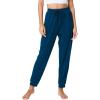 LazyCozy Bamboo Viscose Jogger Pajama Pants for Women Soft Lightweight Knit Sleep Pants with Pockets(Ink Blue)
