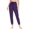 LazyCozy Bamboo Viscose Jogger Pajama Pants for Women Soft Lightweight Knit Sleep Pants with Pockets(Purple)