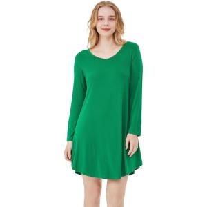 GYS Womens Bamboo Viscose Nightgown Super Soft Lightweight Night Shirts for Sleeping(Green)