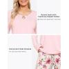 GYS Bamboo Viscose Pajamas Set for Women Crew Neck Long Sleeve Sleepwear Soft Loungewear Set(Pink/Flowers)