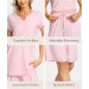 GYS Bamboo Viscose Womens Pajama Sets 2 Piece, Soft Short Sleeve Shirt and Bermuda Shorts Pajamas Set Lounge Sets(Pink)