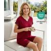 GYS Bamboo Viscose Womens Pajama Sets 2 Piece, Soft Short Sleeve Shirt and Bermuda Shorts Pajamas Set Lounge Sets(Wine)