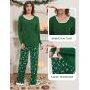 GYS Viscose from Bamboo Women’s Pajama Sets Super Soft Long Sleeve Sleepwear Comfy Winter Pjs Sets S-4X(A- Round Neck- Xmas Green)