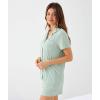 GYS Women’s Pajama Set Bamboo Viscose Short Sleeve Button Down 2 Piece Sleep Sets(Aqua)