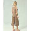 GYS Women’s Pajama Sets 2 Piece, Bamboo Viscose Lounge Sets for Women, Soft Tank Top and Capri Pants Sleepwear Pjs S-XXL(Camel)