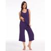 GYS Women’s Pajama Sets 2 Piece, Bamboo Viscose Lounge Sets for Women, Soft Tank Top and Capri Pants Sleepwear Pjs S-XXL(Deep Purple)