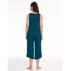 GYS Women’s Pajama Sets 2 Piece, Bamboo Viscose Lounge Sets for Women, Soft Tank Top and Capri Pants Sleepwear Pjs S-XXL(Lyons Blue)