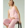 GYS Women’s Pajama Sets 2 Piece, Bamboo Viscose Lounge Sets for Women, Soft Tank Top and Capri Pants Sleepwear Pjs S-XXL(Pink)
