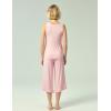 GYS Women’s Pajama Sets 2 Piece, Bamboo Viscose Lounge Sets for Women, Soft Tank Top and Capri Pants Sleepwear Pjs S-XXL(Pink)