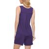 GYS Bamboo Viscose Pajamas for Women Set, Sleeveless Tank Top and Sleep Shorts, Summer Lightweight Lounge Sleepwear Pjs Set(Purple)