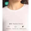 GYS Women’s Pajama Tops Bamboo Viscose Soft and Moisture-Wicking Long Sleeve Underwear Base Layer(Crew Neck-white)