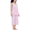 GYS Women’s Viscose Pajama Set – Sleeveless Tank Top Pajamas for Women Capri Pajamas Summer Pjs(Pink)