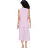 GYS Women’s Viscose Pajama Set – Sleeveless Tank Top Pajamas for Women Capri Pajamas Summer Pjs(Pink)
