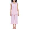 GYS Women’s Viscose Pajama Set – Sleeveless Tank Top Pajamas for Women Capri Pajamas Summer Pjs(Pink)
