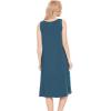GYS Bamboo Viscose Nightgowns for Women with Pockets Soft Sleeveless Pajama Dress(Turquoise)