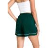 GYS Pajama Shorts for Women – Viscose Made from Bamboo, Soft Sleep Shorts Stretchy Sleepwear Casual Pj Bottoms(C- Peacock Green)