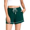 GYS Pajama Shorts for Women – Viscose Made from Bamboo, Soft Sleep Shorts Stretchy Sleepwear Casual Pj Bottoms(C- Peacock Green)